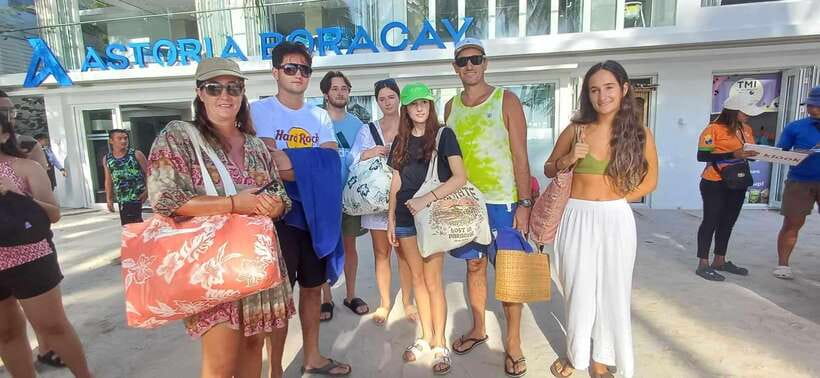 Boracay Island Hopping Experience - Meeting the crew at Astoria Hotel