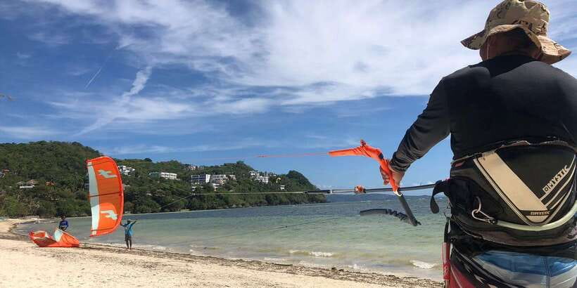 Boracay Kiteboarding Discovery Course - Starting at Bolabog Beach with a Kite in Hand