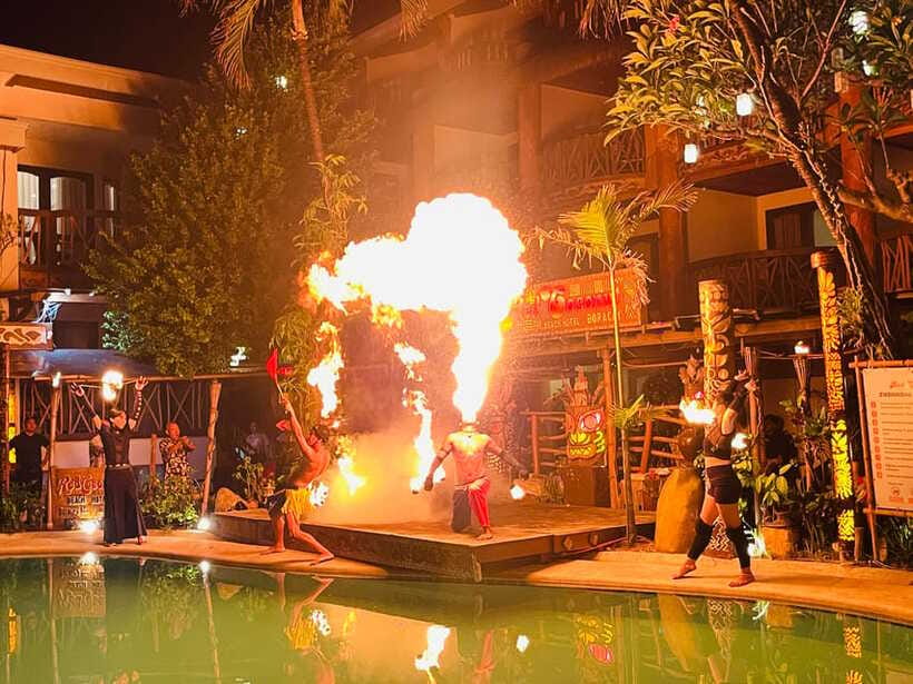 Borocay: Fire Dancing Show at Red Coconut Beach Hotel - Seating, Tables, and Prime Views
