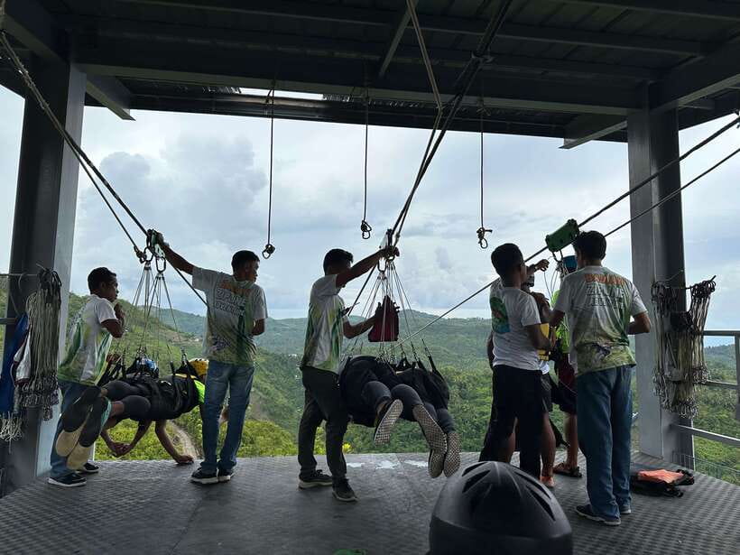 Cebu: Kawasan Canyoneering with Ziplining Adventure - The zipline is a short ride with a useful purpose