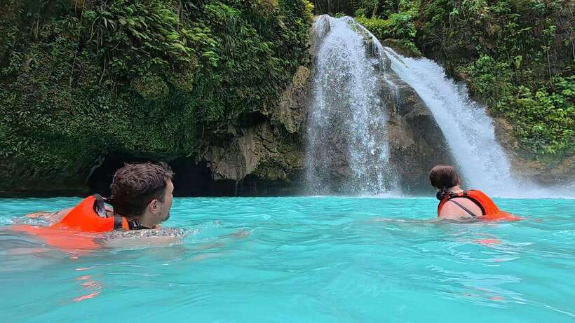 Cebu: Moalboal Sardine Run & Kawasan Falls Canyoneering - Reaching the turquoise pools at Kawasan Falls