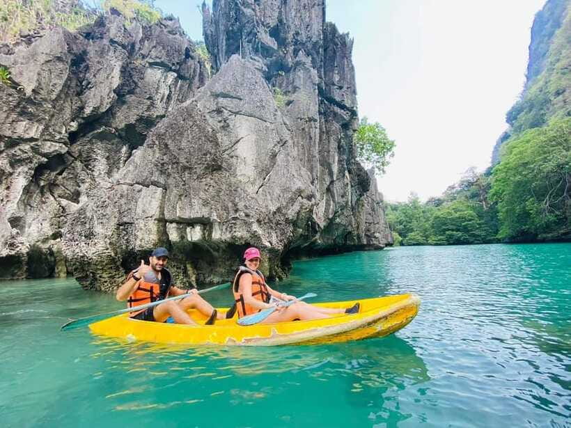 El Nido: Big Lagoon Kayaking & Island Adventure - The boat crew shapes the day