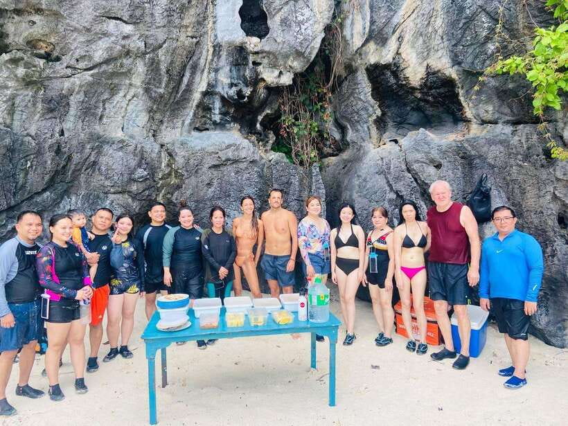 EL NIDO: Private Island Hopping Tour C w/BUFFET LUNCH - Talisay Beach offers a calmer hour by the sea