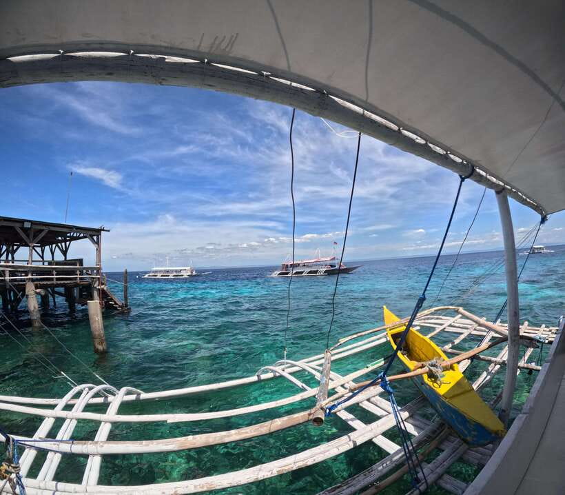 From Cebu: Island Hopping to 3 islands with BBQ lunch - Nalusuan Island: pier views and easy island time
