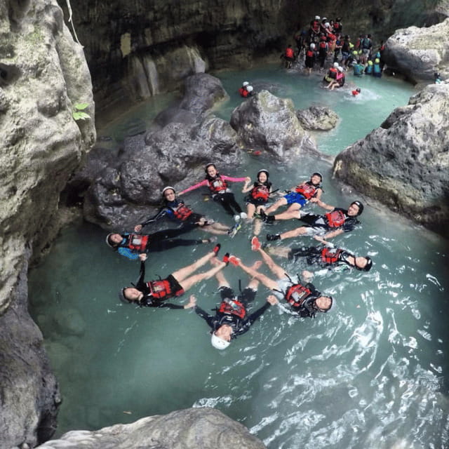 Kawasan Falls Canyoneering Transfers from Cebu with Lunch - Jumps for cautious beginners and bold jumpers
