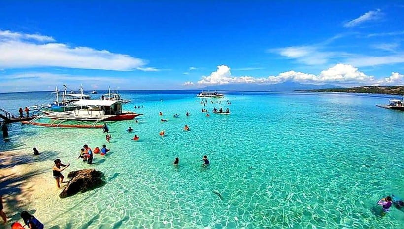 Mactan Island Hopping Gilutungan, Caohagan, Nalusuan + Lunch - Gilutungan Marine Sanctuary is the strongest water stop