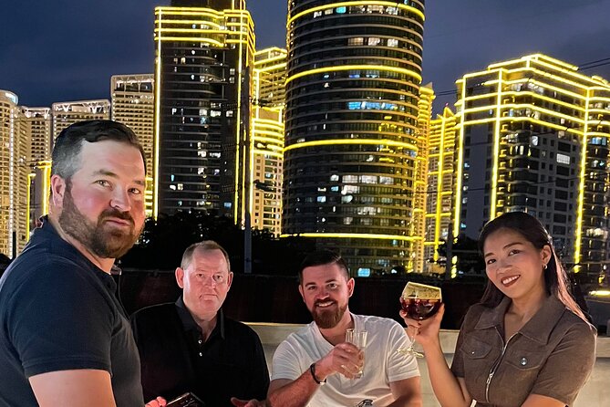 Makati Rooftop Bar Hopping with Guided - Guide Mari and the local view from above