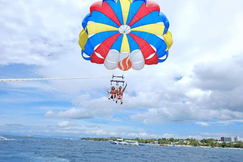 Panglao: Solo or Tandem Parasailing Experience near Alona - Looking Down on Alona Beach and Panglao’s Coast