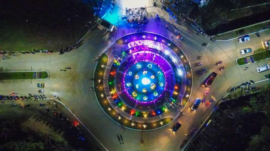 Puerto Princesa: Balayong People's Park with Dinner and Show - Seeing the Palawan Cherry trees after dark