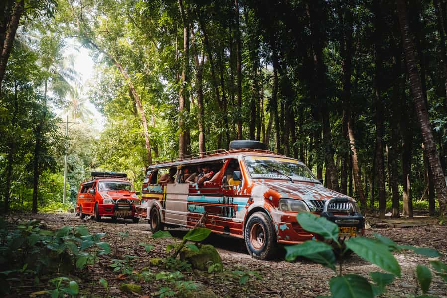 Riverside Jungle Trip & Sunset Boat Party by Haqqy Life - Riding the jeepney through the countryside
