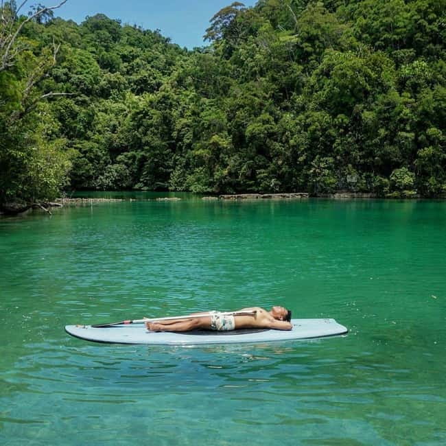 Siargao:Lagoon,Cave Rock Pool, w/Lunch & Transfer - Maasin River and the famous bent palm