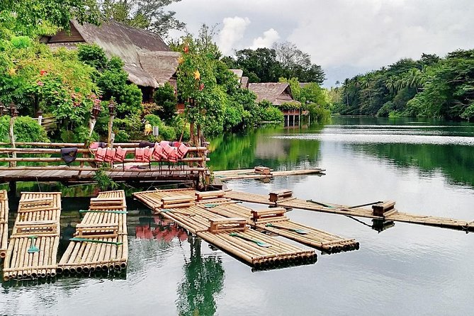 VILLA ESCUDERO DAY TOUR with Carabao Cart Ride and Bamboo from Manila - Bamboo rafting on the river